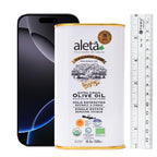 Aleta Organic & Single Estate PDO Extra Virgin Greek Olive Oil, 17 Oz Tin & 17 Oz bottle Combo