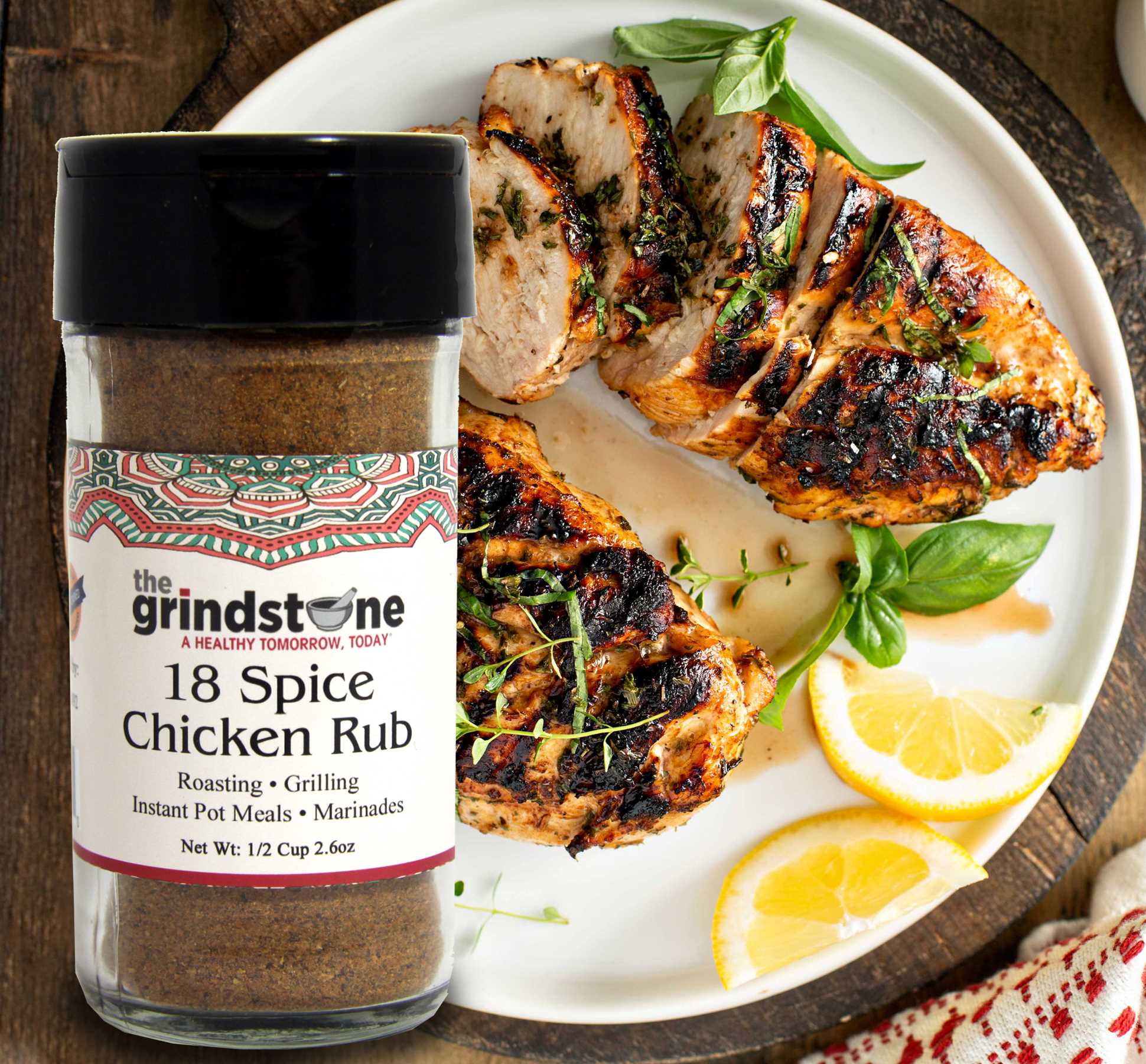 Combo Pack, Salt-Free, 18 Spice Chicken Rub & Blackened Seasoning, Vegetables, Chicken and Seafood, Cajun Cooking, Glass Bottle, Pack of 2