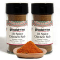 18 Spice Chicken Rub, Perfect for Grilling, Tandoor, Roast, Broil, Hand-blended Non GMO & MSG Free Spice, 3.50 oz. Glass Jar, Pack of 2