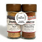 Combo Pack, Honey Chipotle Rub & Roasted Vegetable Seasoning, Perfect for Chicken, Pork, Vegetables, BBQ, Stir Fry, Glass Bottle, Pack of 2