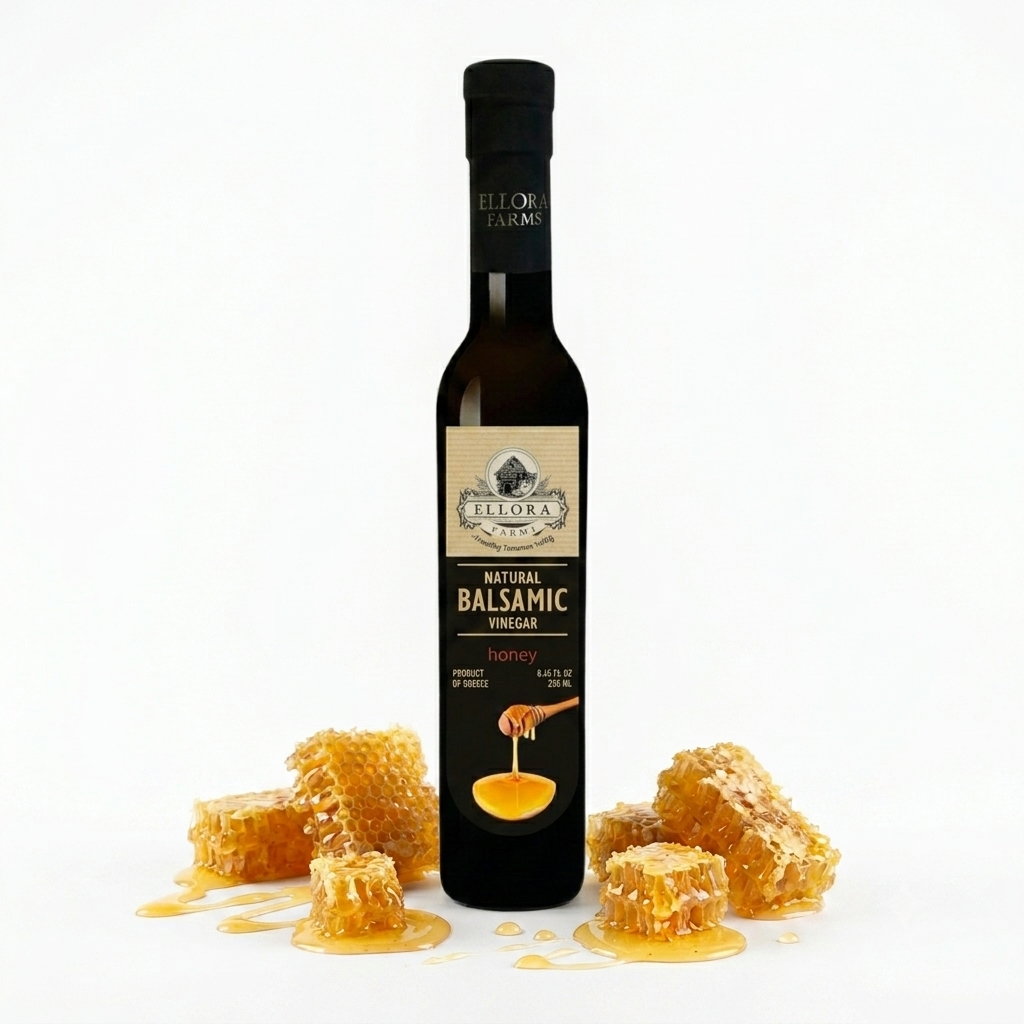 Ellora Farms, Honey Infused Thick Balsamic Vinegar, Product of Crete, Greece, 8.5 oz
