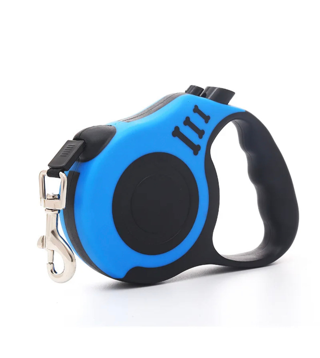 Pawspire Signature Retractable Leash, Smooth One-Touch Locking, Ergonomic Grip, 3M (10 feet) Heavy-Duty Nylon Strip, (Blue)