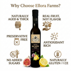 Ellora Farms, Lemon & Fig Infused Thick Balsamic Vinegar, Product of Crete, Greece, 8.5 oz