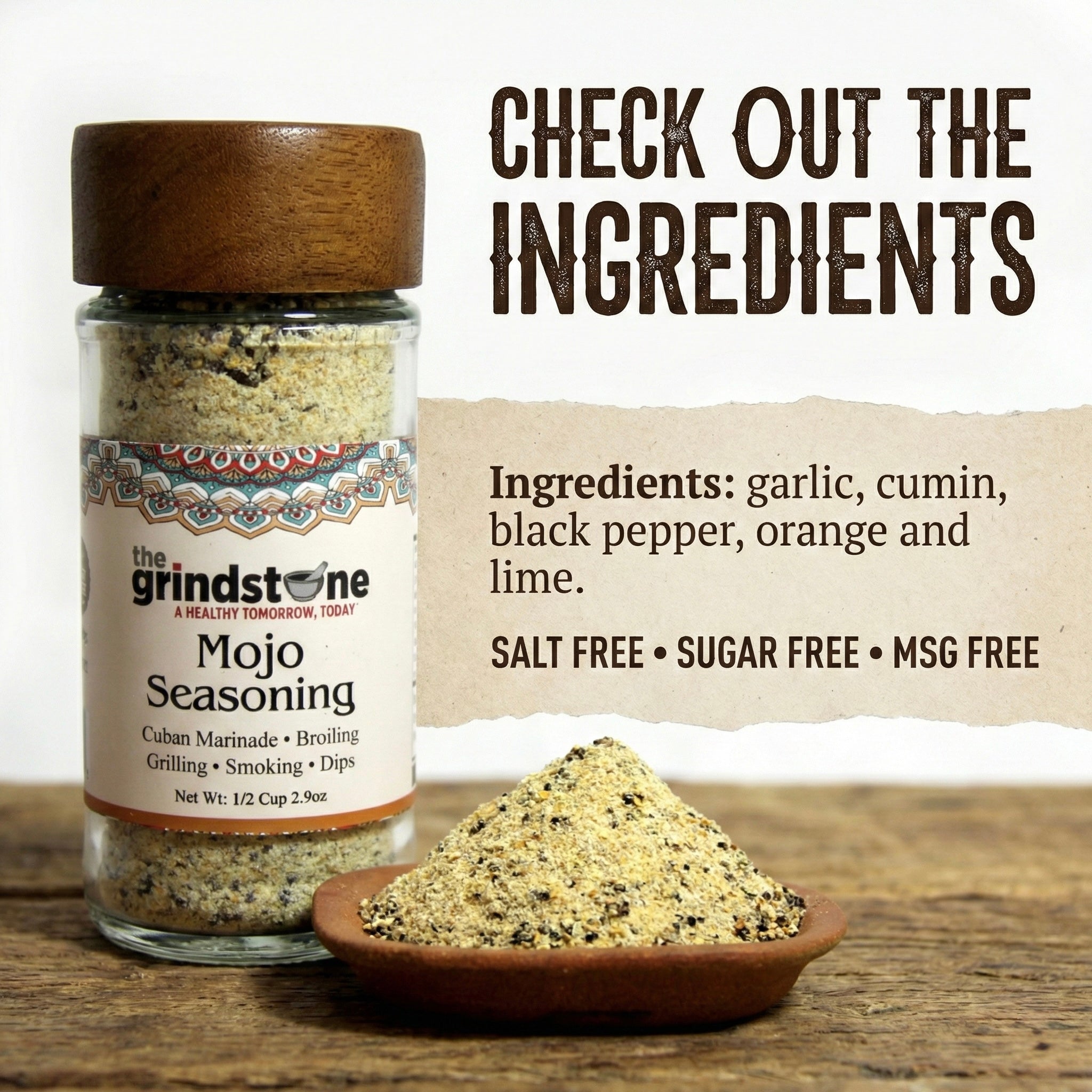 Combo Pack, Organic Adobo Lime Rub & Salt Free Mojo Seasoning, Marinade, Vegetables, Seafood- Tilapia and Salmon, Glass Bottle, Pack of 2