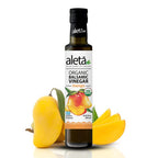 Aleta Organic, Infused Mango Balsamic Vinegar, Tropical Floral Notes, Great Taste Award Winner, Glass Bottle, 8.45 oz.