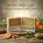 Combo Pack 4 Olive Soaps with Natural Herbs, Spirulina, Calendula, Sage, Orange, Fragrance Free, Made in Crete, Greece, 7.05 oz Each