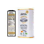 Aleta Organic & Single Estate PDO Extra Virgin Greek Olive Oil, 17 Oz Tin & 17 Oz bottle Combo