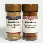 Combo Pack, Honey Chipotle Rub & Roasted Vegetable Seasoning, Perfect for Chicken, Pork, Vegetables, BBQ, Stir Fry, Glass Bottle, Pack of 2