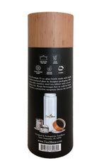 Tea2Brew, On the Go Tea Infuser, Double Walled Glass Body with Bamboo Lid, Perfect for Tea, Coffee, or Fruit Infusions, FREE Neoprene Sleeve Included, 15 oz (400ml)