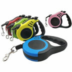 Pawspire Signature Retractable Leash, Smooth One-Touch Locking, Ergonomic Grip, 3M (10 feet) Heavy-Duty Nylon Strip, (Blue)