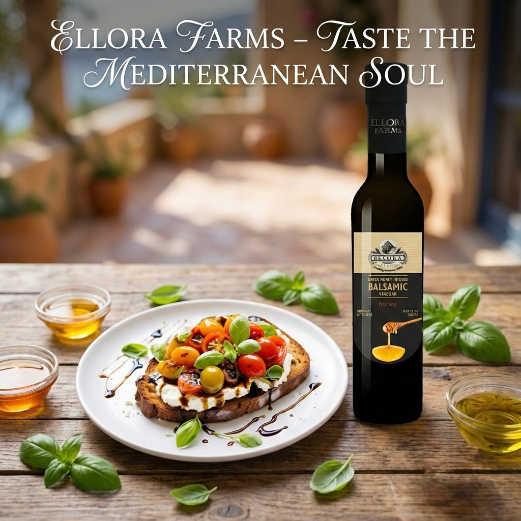 Ellora Farms, Honey Infused Thick Balsamic Vinegar, Product of Crete, Greece, 8.5 oz