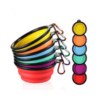 Dog Water Bottle and Collapsible Bowl, 2 in 1 Pet Food Container, Portable Water Bowl for Walking, Traveling, Camping Hiking (Green)