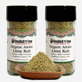 Organic Adobo Lime Rub, Best on Chicken, Tilapia and Salmon, Glass Jar with Sifter, Non GMO & MSG Free Spice, 2.5 oz each, Pack of 2