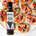 Aleta Organic, Plain Aged Balsamic Vinegar, No-Added Sugar, No-Preservatives, Great Taste Award Winner, Glass Bottle, 8.45 oz.