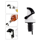 New Age Kitchen, Apollo Glass Cruet Set, Carry Rack and Magnetized Pourer, Oil & Vinegar Dispenser, 16 oz. Bottles