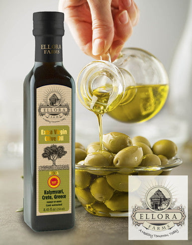 Ellora Farms, Certified PDO Single Estate Extra Virgin Olive Oil, Kosher & Traceable, First Cold Press, 8.45 oz Bottles, Pack of 2