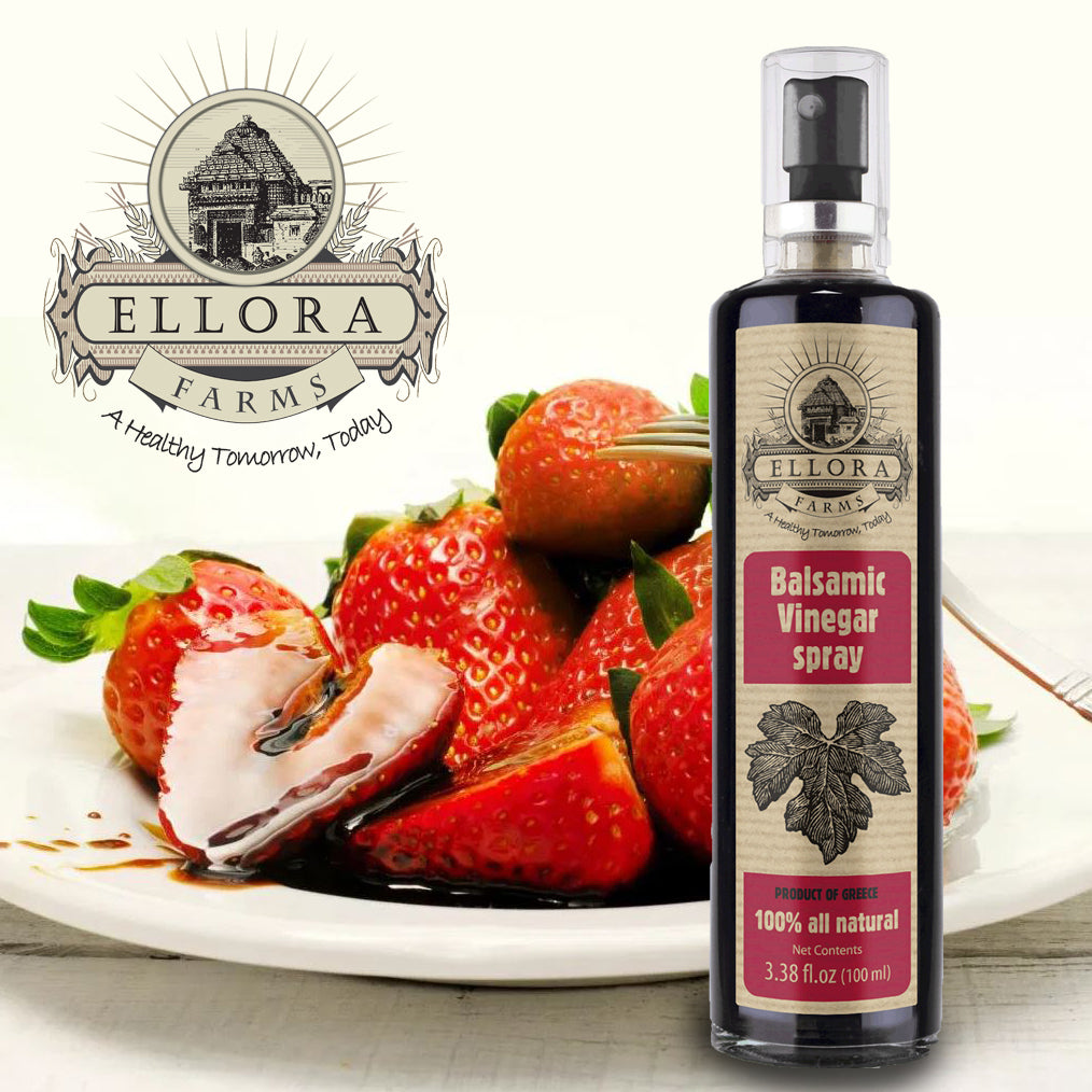 Ellora Farms, Balsamic Vinegar Spray Bottle, Clog Free, Single Origin, Harvested in Crete, Greece, 3.38 oz. Bottle, Single Pack