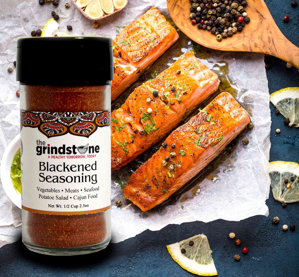 Blackened Seasoning, Fish & Seafood rubs and Seasonings, Non-GMO Spice, Hand Blended Spices, 2.50 oz. Glass Bottle with Sifter, Pack of 2