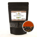Ceylon Treasure Tea, Loose Leaf Ceylon Black Tea Natural Fruits and Exotic Flavors, Resealable Pouch, 3.5 oz.