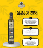 Ellora Farms, Award-Winning Extra Virgin Olive Oil, PDO Messara Valley, Crete Greece, Kosher, Bottle in box, 17 FL oz, Pack of 2