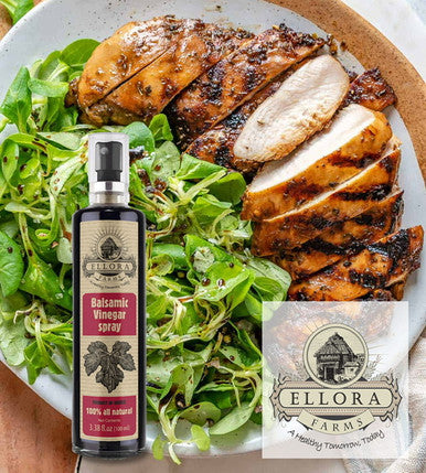 Ellora Farms, Balsamic Vinegar Spray Bottle, Clog Free, Single Origin, Harvested in Crete, Greece, 3.38 oz. Bottle, 2 Pack