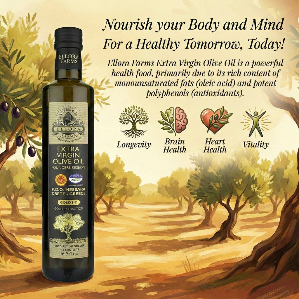 Ellora Farms, Award-Winning Extra Virgin Olive Oil, PDO Messara Valley, Crete Greece, Kosher, Bottle in box, 17 FL oz, Pack of 2