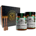 Ellora Farms, Organic Greek Raw Honey, Royal Reserve, Wild Thyme, Superfood, Includes Wooden Dippers, 1 lb. Each, Twin Pack