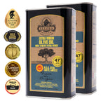 Ellora Farms PDO SITIA Extra Virgin Olive Oil, Traceable and Single Estate EVOO, Harvested in Crete, Greece, (33.8 FL oz) 1 Ltr Tin, Pack of 2