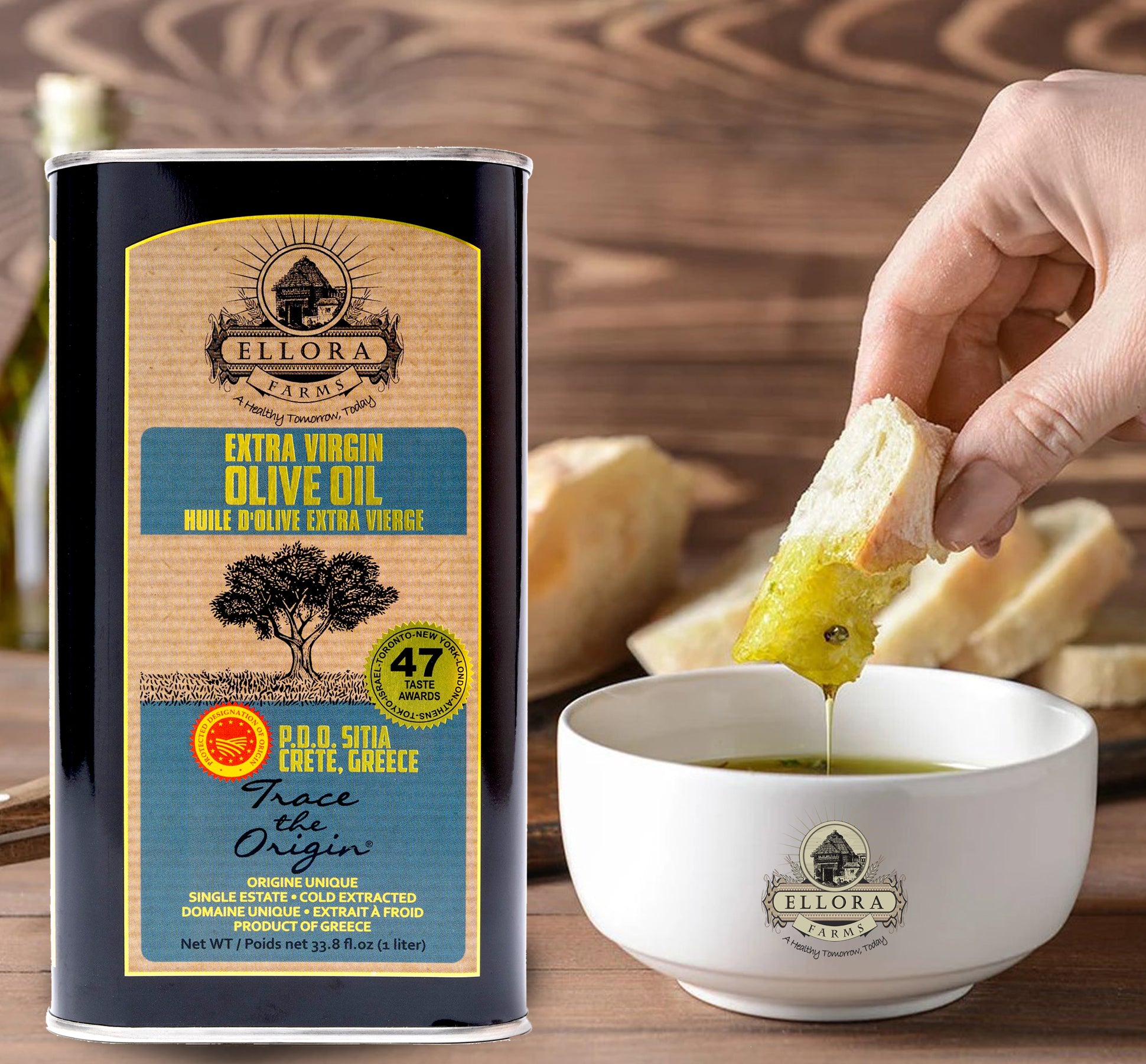Ellora Farms PDO SITIA Extra Virgin Olive Oil, Traceable and