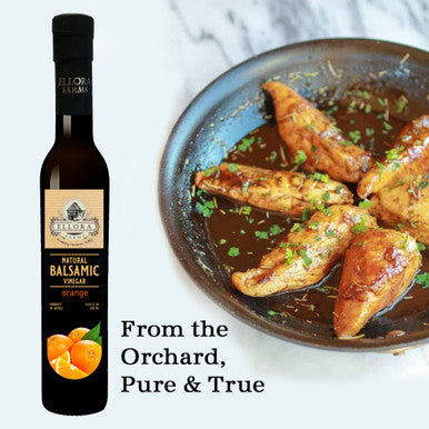 Ellora Farms, Orange Infused Thick Balsamic Vinegar, Product of Crete, Greece, 8.5 oz