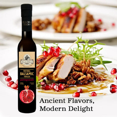 Ellora Farms, Pomegranate Infused Thick Balsamic Vinegar, Product of Crete, Greece, 8.5 oz
