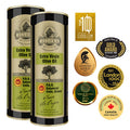 Ellora Farms, Certified PDO Extra Virgin Olive Oil, Traceable and Single Estate EVOO, Harvested in Crete, Greece, 17 Oz Tins, Pack of 2
