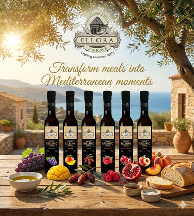 Ellora Farms, Pomegranate Infused Thick Balsamic Vinegar, Product of Crete, Greece, 8.5 oz