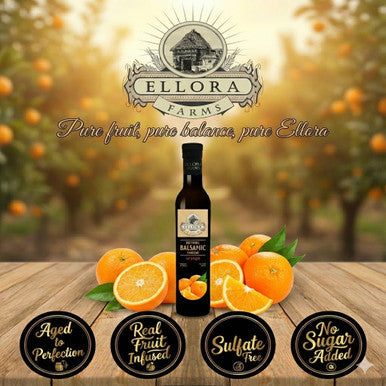 Ellora Farms, Orange Infused Thick Balsamic Vinegar, Product of Crete, Greece, 8.5 oz