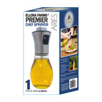 Ellora Farms, Aries Premium Chef Oil & Vinegar Glass Mister Sprayer, 200 ml Glass Bottle with Stainless Steel Funnel (2 Pack)