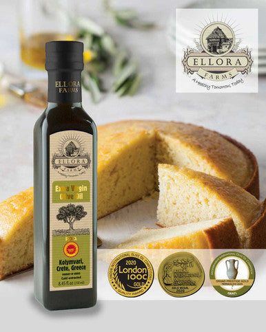 Ellora Farms, Certified PDO Single Estate Extra Virgin Olive Oil, Kosher & Traceable, First Cold Press, 8.45 oz Bottles, Pack of 2