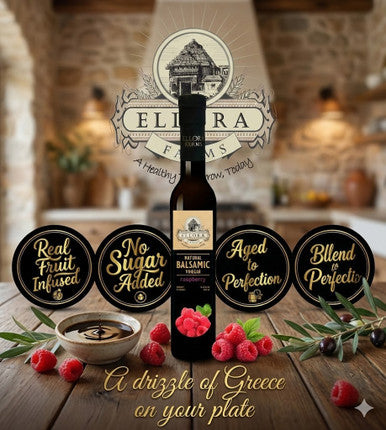 Ellora Farms, Raspberry Infused Thick Balsamic Vinegar, Product of Crete, Greece, 8.5 oz