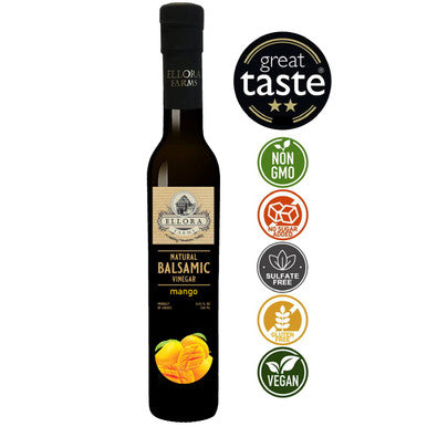 Ellora Farms, Mango Infused Thick Balsamic Vinegar, Product of Crete, Greece, 8.5 oz
