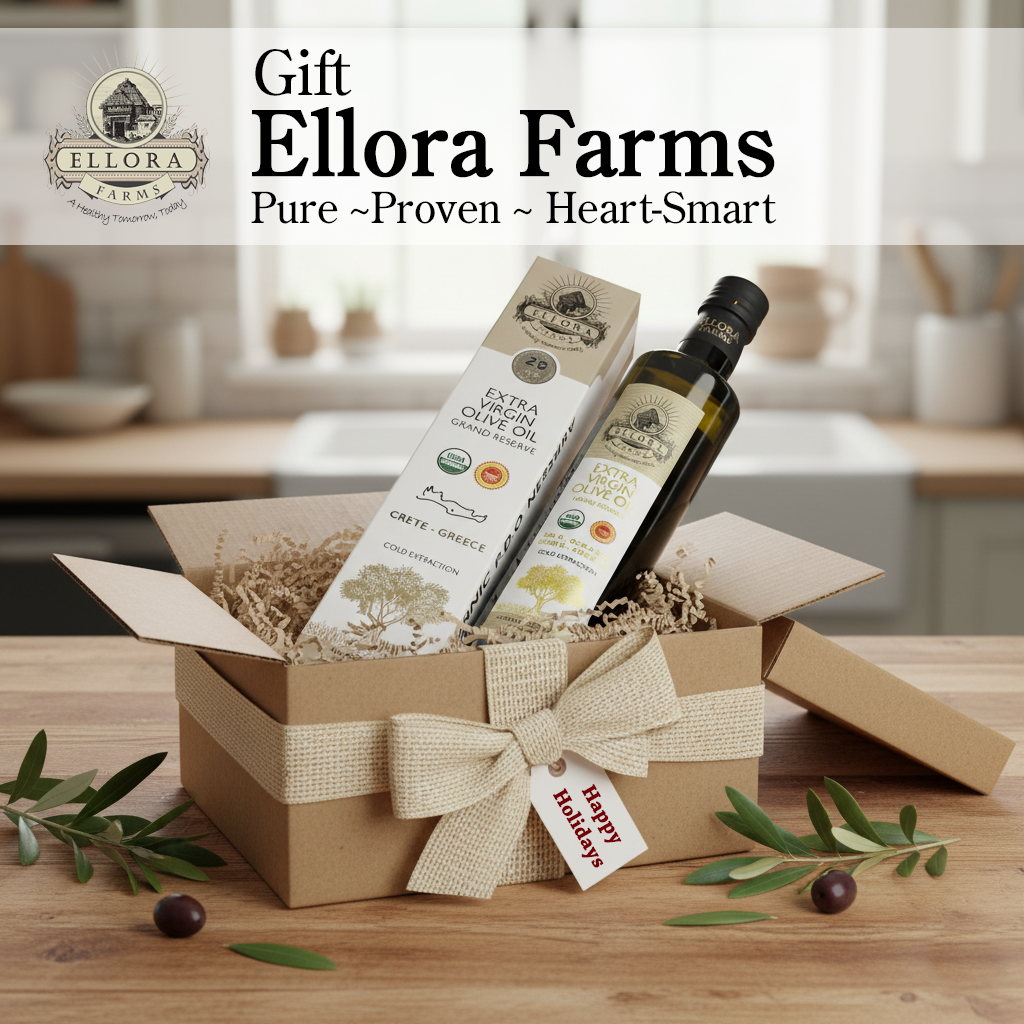 Ellora Farms PDO Organic & PDO Single Estate Greek Extra Virgin Greek Olive Oil, 500ml Bottles Combo