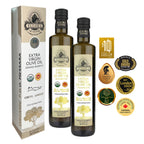 Ellora Farms, Certified Organic & Single Estate PDO Greek Extra Virgin Olive Oil, Gold Medal Winner, 17 OZ Bottle, Pack of 2