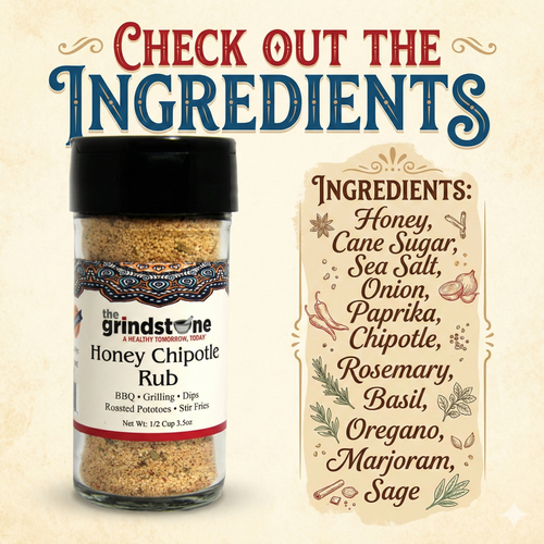 Combo Pack, Honey Chipotle Rub & Roasted Vegetable Seasoning, Perfect for Chicken, Pork, Vegetables, BBQ, Stir Fry, Glass Bottle, Pack of 2