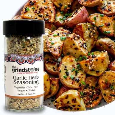 Organic Garlic Herb Seasoning, Salt-Free, Enjoy with Veggies, Tofu, Pasta, Burgers, Chicken, Non GMO & MSG Free Spice, Glass Jar, 2.8 oz. each, Pack of 2