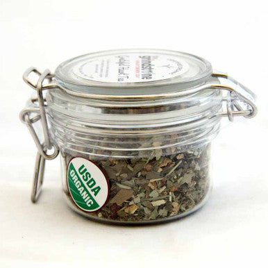 ORGANIC GRATEFUL HEART TEA, Caffeine Free Herbal Infusion, Wellness Tea Collection, 1 oz. Jar