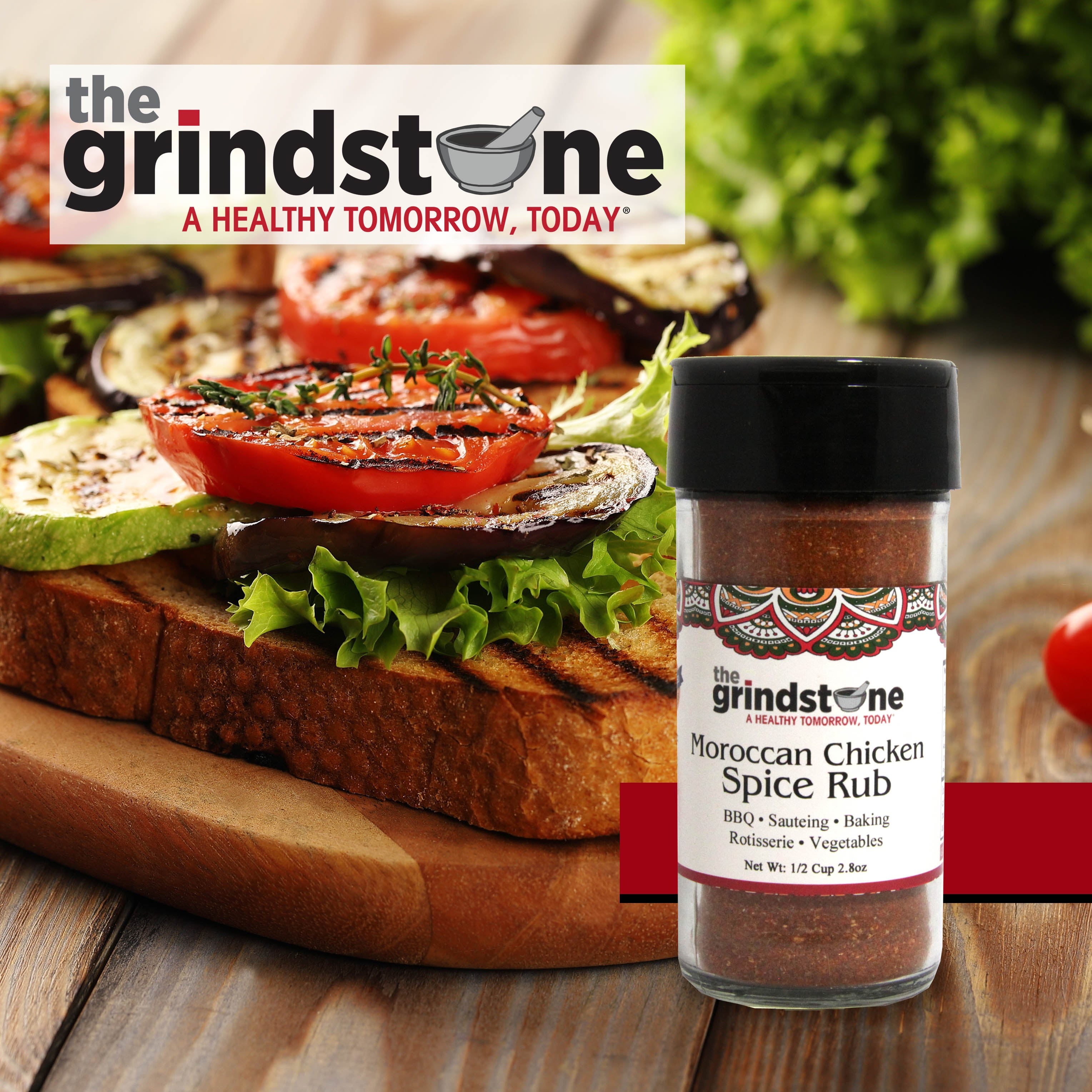 Moroccan Chicken Spice Rub, Perfect for Grilling, BBQ or Baking, Hand Blended Spices, 2.80 oz. Glass Bottle with Sifter