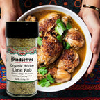 Organic Adobo Lime Rub, Best on Chicken, Tilapia and Salmon, Glass Jar with Sifter, Non GMO & MSG Free Spice, 2.5 oz each, Pack of 2