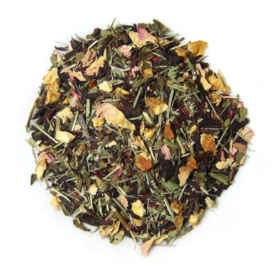 Organic Hibiscus High Tea, Caffeine Free Herbal Infusion, Wellness Tea Collection. 1.5 oz. Jar