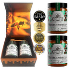 Ellora Farms, Organic Greek Raw Honey, Royal Reserve, Wild Thyme, Superfood, Includes Wooden Dippers, 1 lb. Each, Twin Pack