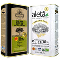 Aleta Organic & Ellora PDO Kolymvari Single Eatate Greek Extra Virgin Olive Oil, 1 Ltr Combo
