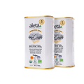 Aleta Organic Single Estate Extra Virgin Greek Olive Oil, PDO Messara Valley, High Polyphenols, 17 Oz Tin, Pack of 2