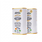 Aleta Organic Single Estate Extra Virgin Greek Olive Oil, PDO Messara Valley, High Polyphenols, 17 Oz Tin, Pack of 2